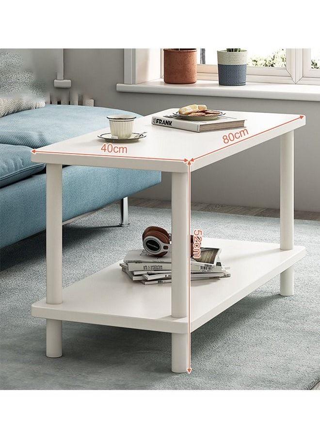 NKX - 2 layer Minimalist rectangular Coffee Table for Bedroom and Living Room  40x80 cm - Image 1