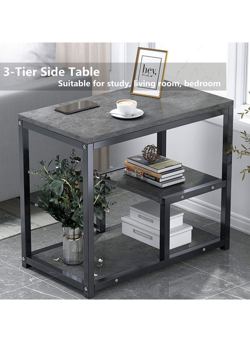 هيكسدريم طاولة جانبية، طاولة جانبية HXDream، طاولة جانبية ثلاثية الطبقات، مناسبة للدراسة وغرفة المعيشة وغرفة النوم - Image 2
