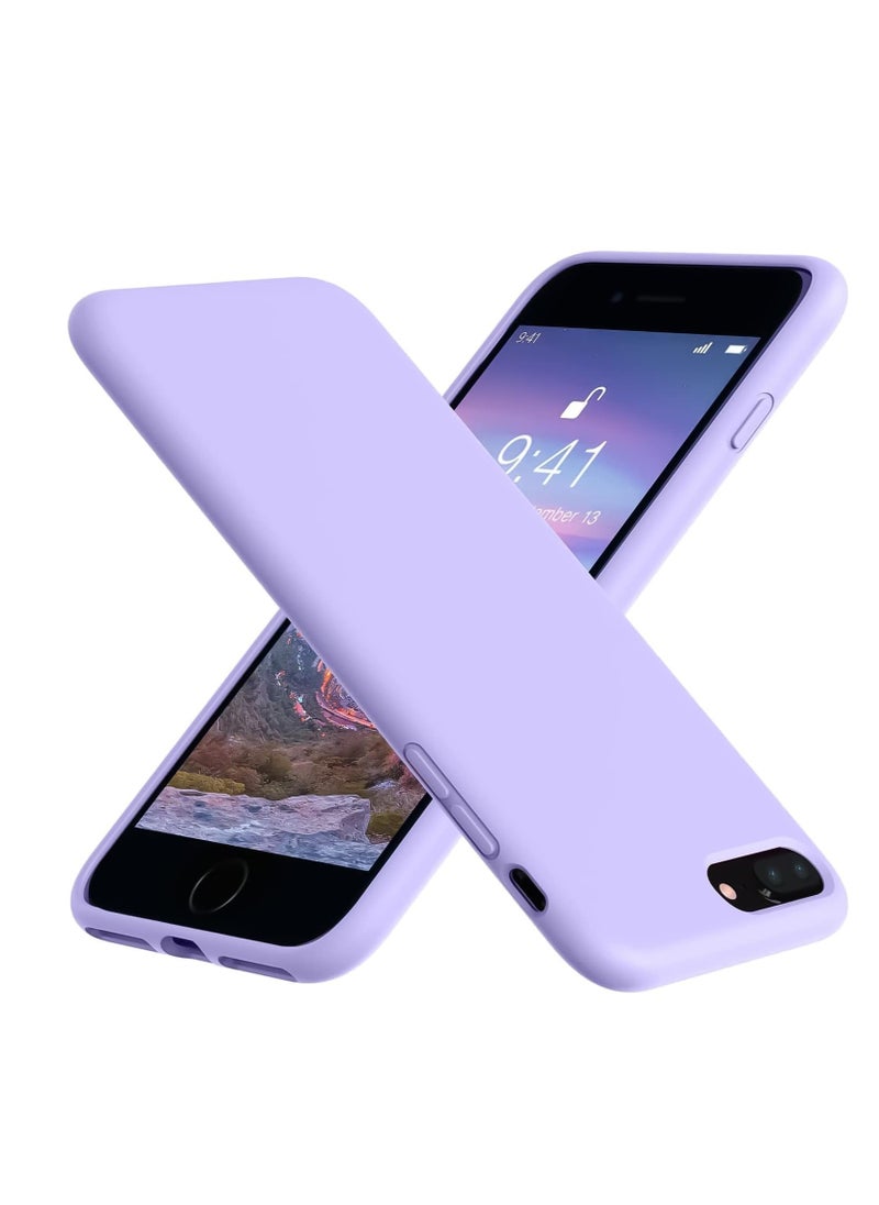 Generic - Compatible with iPhone 7 Plus/iphone 8 Plus Case, Liquid Silicone Case, Full Body Protective Cover, Shockproof, Slim Phone Case, Anti-Scratch Soft Microfiber Lining - Image 1