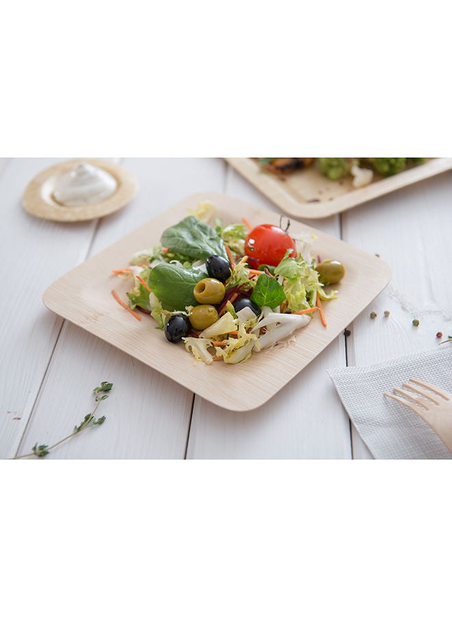 Restaurantware 7 x 7 Inch Bamboo Leaf Plates, 100 Disposable Bamboo Plates - Sustainable, heavy-duty, Bamboo Bamboo Dinner Plates, For Parties, Wedding Banquets Or Catered Events - Image 5