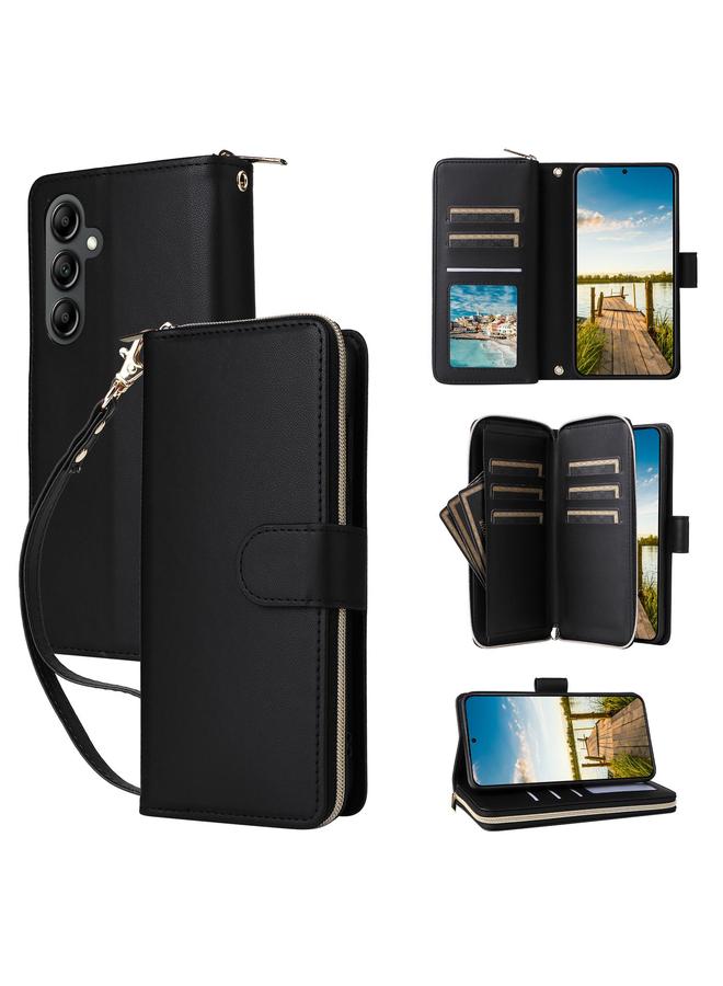 S-TOP Case For Samsung Galaxy A26 Nine-card Slots Zipper Wallet Bag Leather Phone Case - Image 1