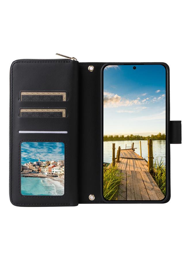 S-TOP Case For Samsung Galaxy A26 Nine-card Slots Zipper Wallet Bag Leather Phone Case - Image 4