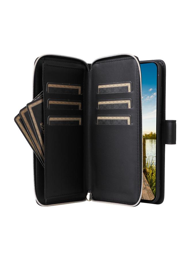 S-TOP Case For Samsung Galaxy A26 Nine-card Slots Zipper Wallet Bag Leather Phone Case - Image 5