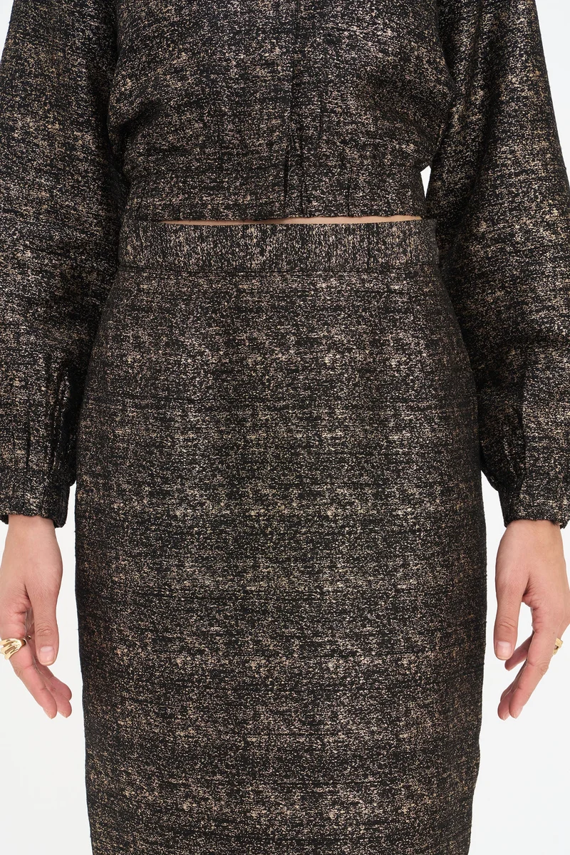 Virgio  Self Design Viscose Pencil Midi Skirt for Women for Women | Best Price UAE