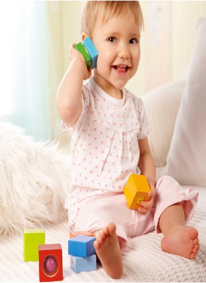 HABA HABA Fun with Sounds Wooden Discovery Blocks with Acoustic Sounds (Made in Germany), 1-2 Years, 6 pieces  - Image 2