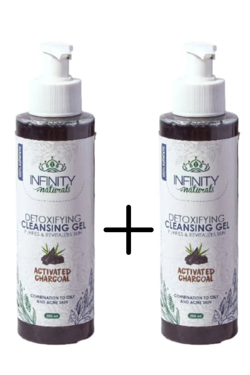 إينفينيتي انفنيتي ناتشورال غسول منقي للبشرة الدهنيه بالفحم النشط 200 مل  1+1