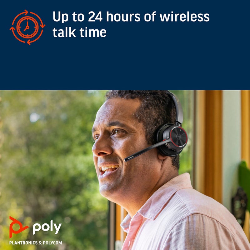 Poly - Voyager 4310 UC Wireless Headset (Plantronics) - Single-Ear Headset with Boom Mic - Connect to PC/Mac via USB-A Bluetooth Adapter, Cell Phone via Bluetooth - Works with Teams, Zoom & More,Black - Image 5