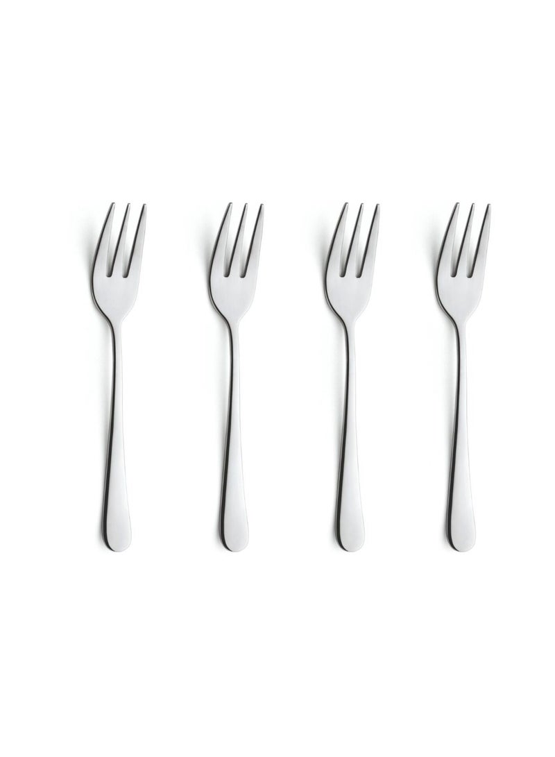 Amefa 4-Piece Cake Fork On Hanging Card Austin Silver