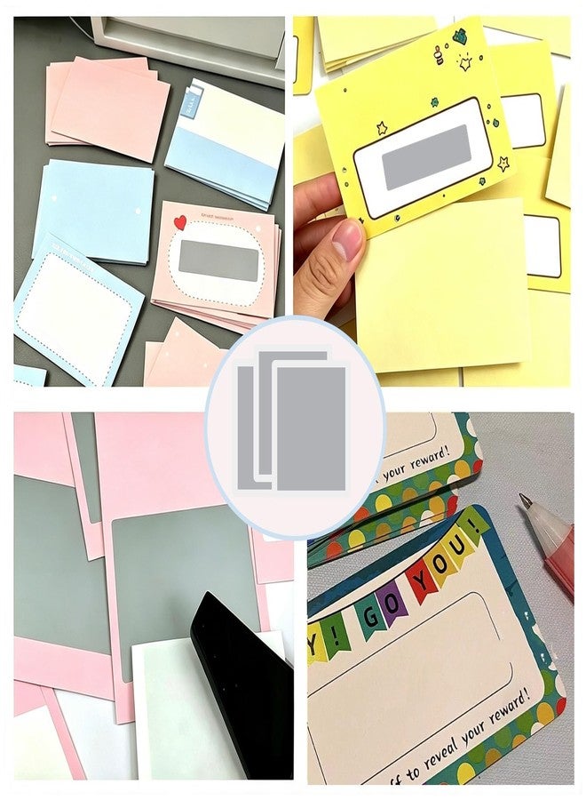 SXYYDSG 120 Sheets Full Sheet Scratch Off Stickers, 4.1x3inch Square Scratch Off Sticker, Scratch-Off Labels for Reward Programs, DIY Raffle Card Creating (Grey, Rectangular) - Image 5