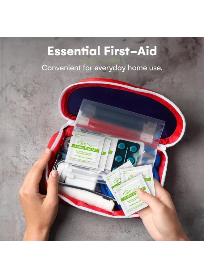 Care Touch Alcohol Wipes - Individually Wrapped Alcohol Prep Pads with 70% Isopropyl Alcohol, Great for Medical & First Aid Kits - Sterile, Antiseptic 2-Ply Rubbing Alcohol Pads - 100 Count - Image 4