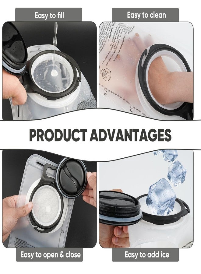 OGNWFUNK Replacement Hydration Bladder Compatible with Camelbak Backpack, 2L Water Bladder for Hiking Backpack, BPA-Free Leakproof Reservoir with 2 Replacement Bite Valves, Hydration Pack for Camping, Cycling - Image 5