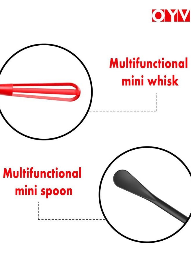 OYV Timeless Kitchen Colors Mini Whisk Set, 8.5 in Mini Whisks for Cooking, 3 Pieces Small Wisk For Whisking, Beating, Blending Ingredients, Mixing Sauces, BPA Free Tiny Whisk - Image 3