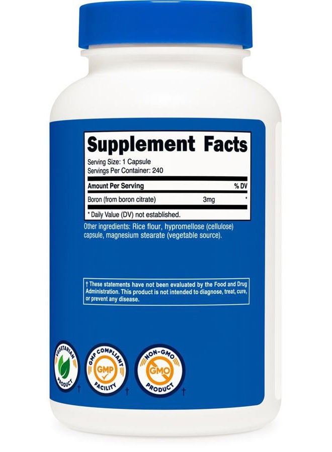 Nutricost Boron 3mg Supplement, 240 Vegetarian Capsules - Gluten Free and Non-GMO - Image 5