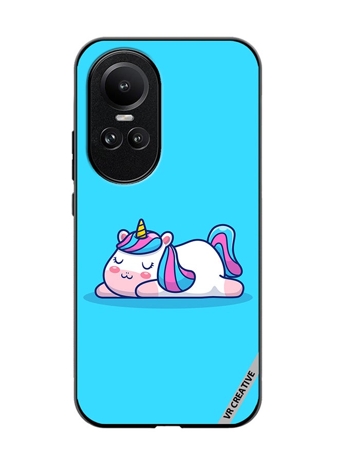VR CREATIVE Protective Case Cover For Oppo Reno 10 Sleeping Pony Design Multicolour - Image 1