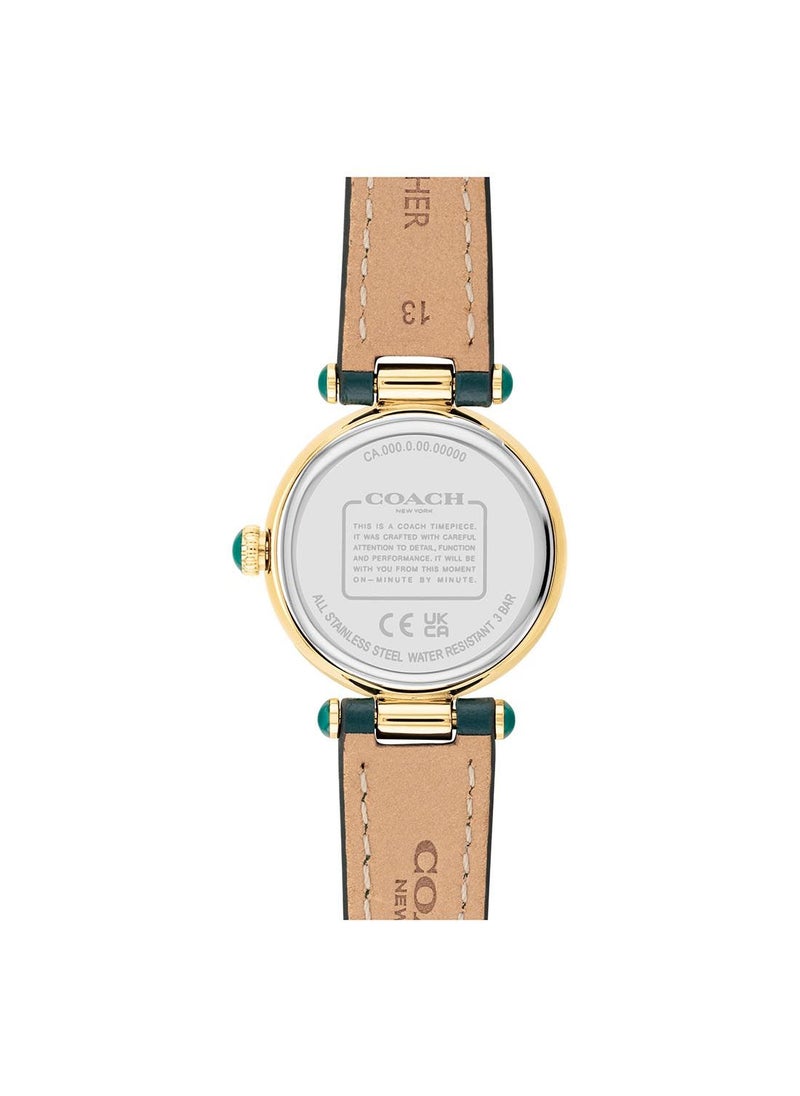 COACH - ساعة كوتش كاري للنساء بمينا باللون الأخضر وسوار من جلد العجل باللون الأخضر - 14503951 - Image 1