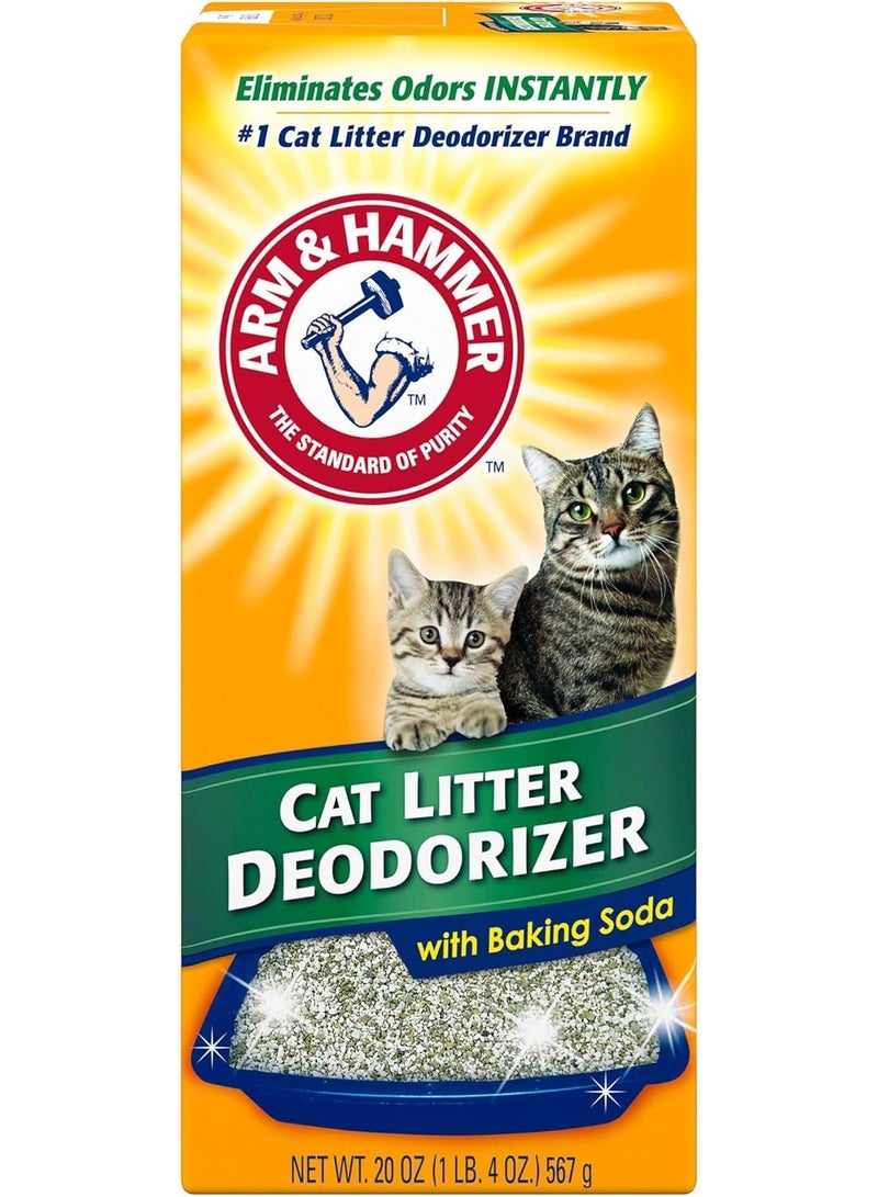 ARM & HAMMER Cat Litter Deodorizer Powder with Baking Soda – Odor Neutralizer for Cat Litter Box Freshness Control – 567g - Image 1