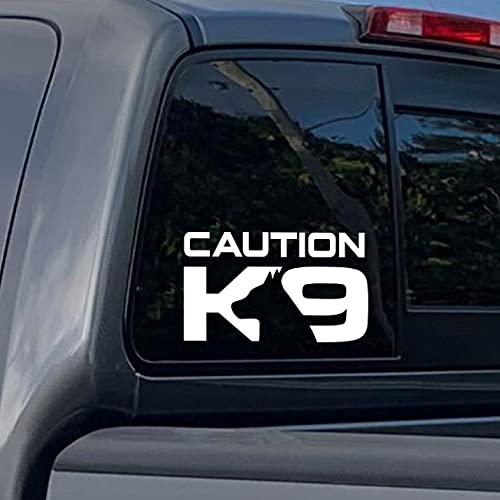 VALIANT COLLECTIONS – Caution K9 Stickers–Vinyl Decal for Car and Van – Indoor and Outdoor use for Long Lasting–Waterproof Stickers for Waterbottle and Laptop – Removable Sticker for Mirror – VC 402 - Image 2