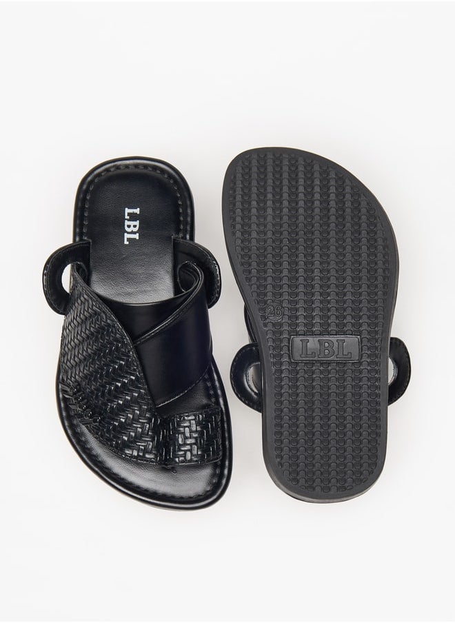 LBL by Shoexpress - Boys Textured Slip-On Arabic Sandals - Image 1