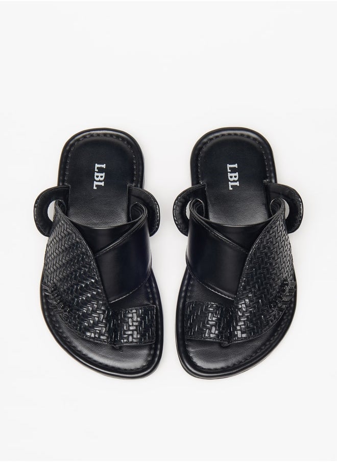 LBL by Shoexpress - Boys Textured Slip-On Arabic Sandals - Image 1