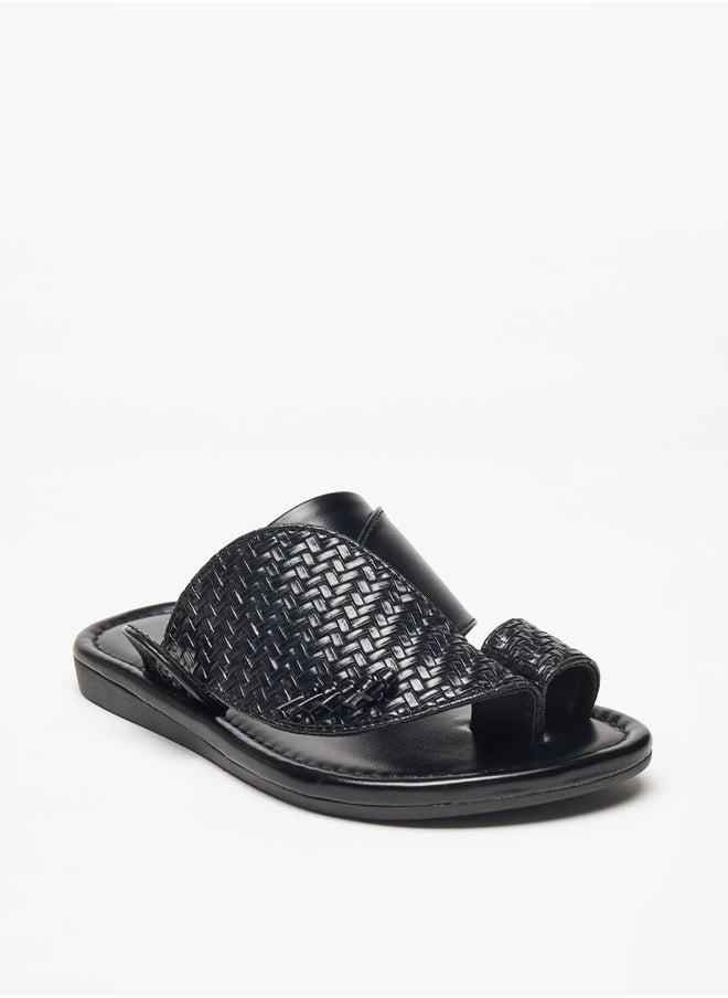 LBL by Shoexpress - Boys Textured Slip-On Arabic Sandals - Image 1