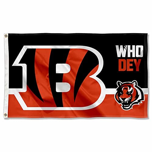 WinCraft Cincinnati Bengals Who Dey Flag Outdoor Indoor 3x5 Foot Banner - Image 1