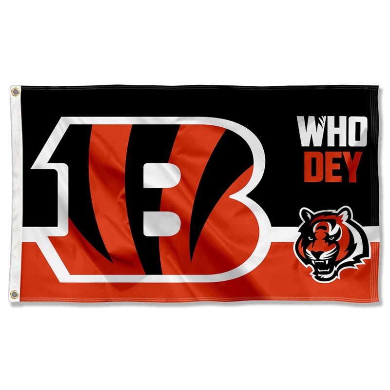 WinCraft Cincinnati Bengals Who Dey Flag Outdoor Indoor 3x5 Foot Banner - Image 2