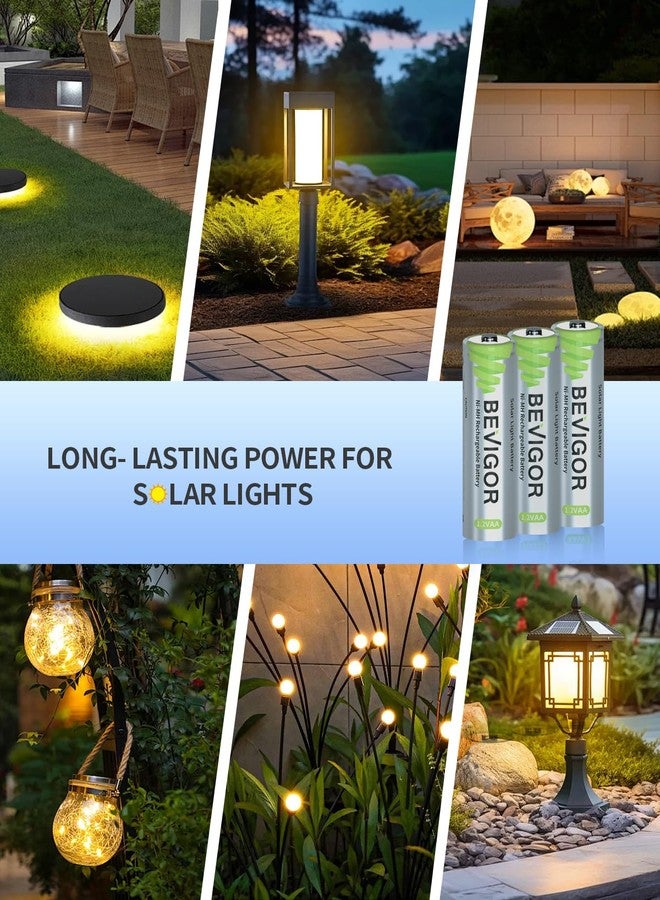 BEVIGOR - AA Rechargeable Batteries for Solar Lights, 12 Pack - Image 4