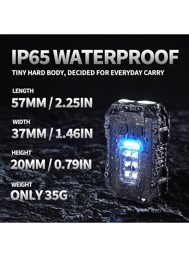 Bukela Mini Keychain EDC Flashlight Rechargeable 1000 High Lumens Super Bright Flash Lights Small Portable Tactical Pocket Torch with Magnet & Clip 8 Modes USB C Ipx65 Waterproof - Image 5