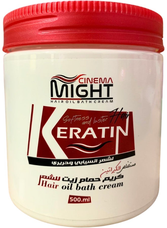 Keratin Hair Oil and Natural Cream – Deep Repair and Smoothing Formula for Damaged and Frizzy Hair – Enriched with Natural Keratin to Strengthen Roots, Reduce Breakage, and Add Shine – Hydrating Hair Treatment for All Hair Types