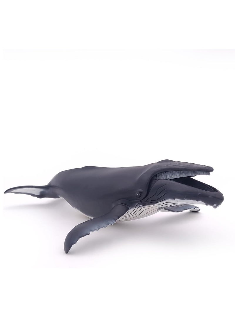 Papo Hand Painted Figurine Marine Life Humpback Whale Figure 56001 Collectible for Children Suitable for Boys and Girls from 3 Years Old - Image 1