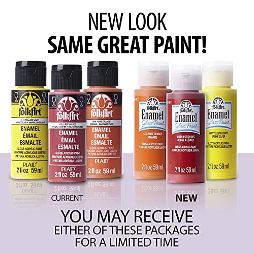 FolkArt Enamel Glass & Ceramic Paint in Assorted Colors (2 oz), 4029, Violet Pansy - Image 2