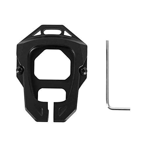 Hooke Road Aluminum Key Fob Cover Case Compatible with Jeep Wrangler JK 07-18,Black - Image 1