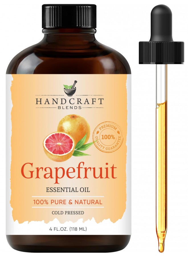 handcraft Blends Handcraft Grapefruit Essential Oil - 100% Pure and Natural - Premium Therapeutic Grade with Premium Glass Dropper - Huge 4 fl. Oz  - Image 1