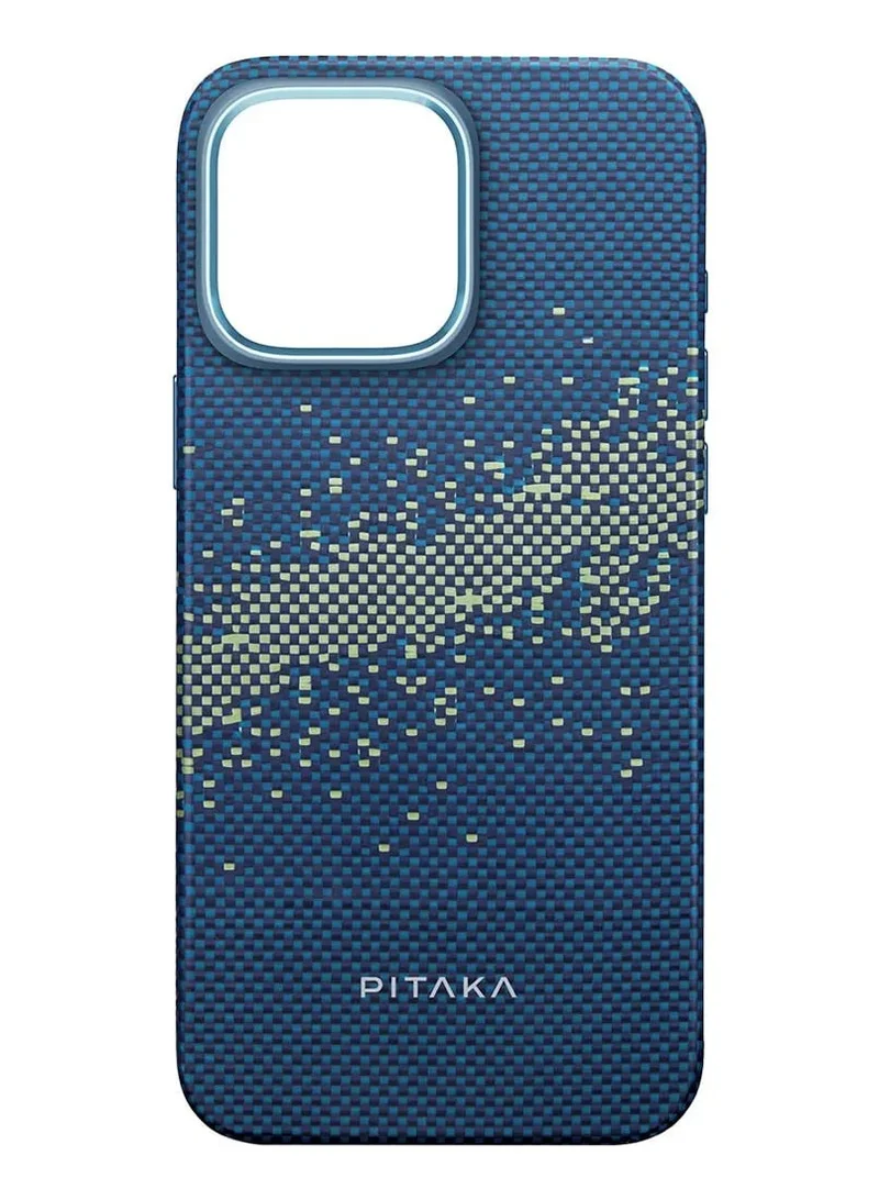 PITAKA Tactile Woven Ultra Slim Case for iPhone 16 Pro with Raised Camera Lip / Woven Touch / Compatible with MagSafe / Drop and Damage Protection - Milky Way Galaxy