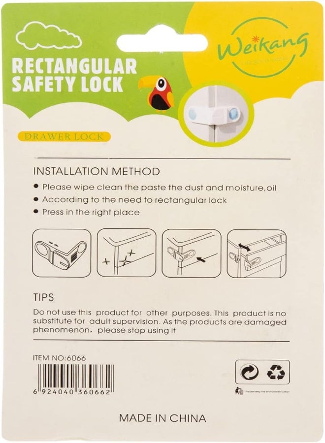 AKDC Akdc 2Pcs Rect Safety Lock Green  - Image 3
