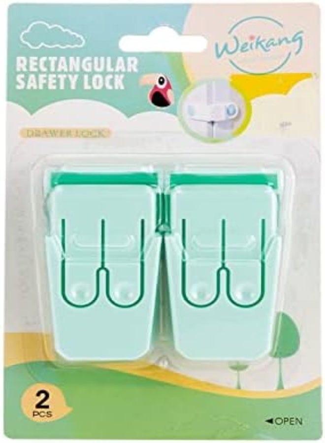 AKDC Akdc 2Pcs Rect Safety Lock Green  - Image 5