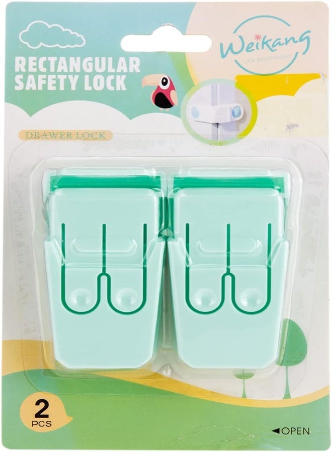 AKDC Akdc 2Pcs Rect Safety Lock Green  - Image 4