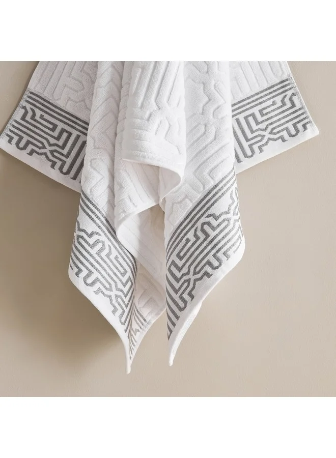 Home Box Skyline Mirage Lurex Patterned Cotton Bath Towel 140 x 70 cm