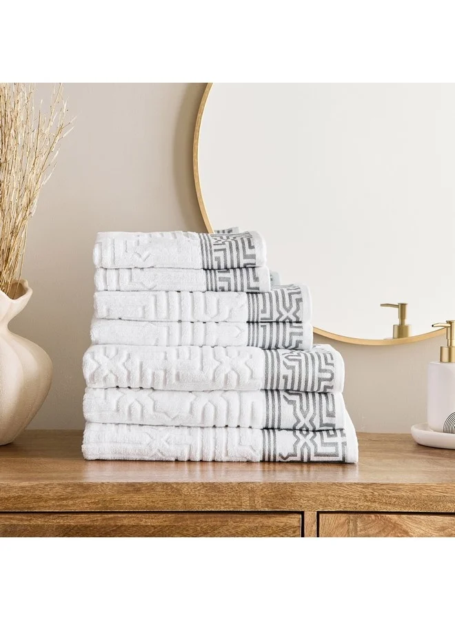 Home Box Skyline Mirage Lurex Patterned Cotton Bath Towel 140 x 70 cm