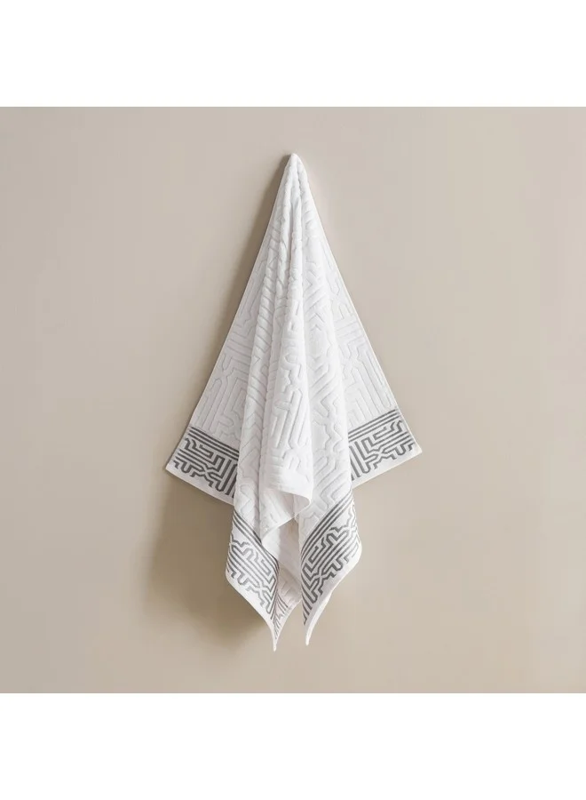 Home Box Skyline Mirage Lurex Patterned Cotton Bath Towel 140 x 70 cm