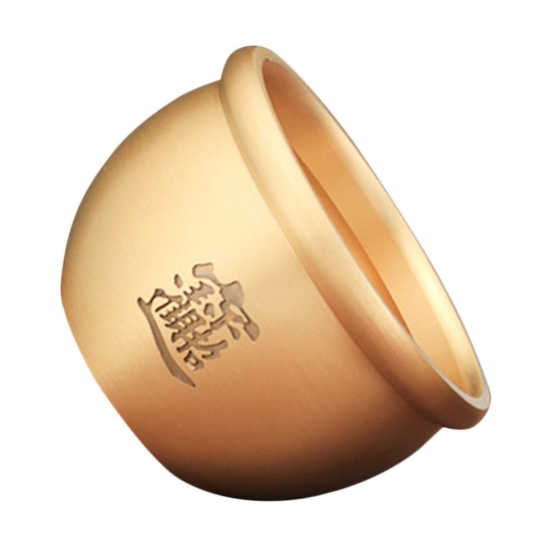 Copper Standing Ashtray Treasure Bowl Indoor Home Decoration Ash Bin - Image 2