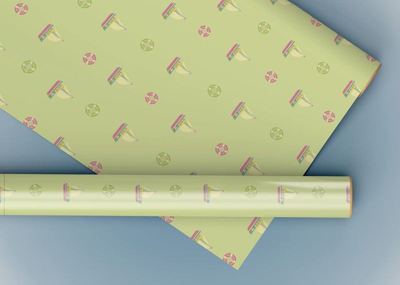 Dovetail Boat Float Kids Gift Wrapping Paper Pack of 6 Sheet - Image 2