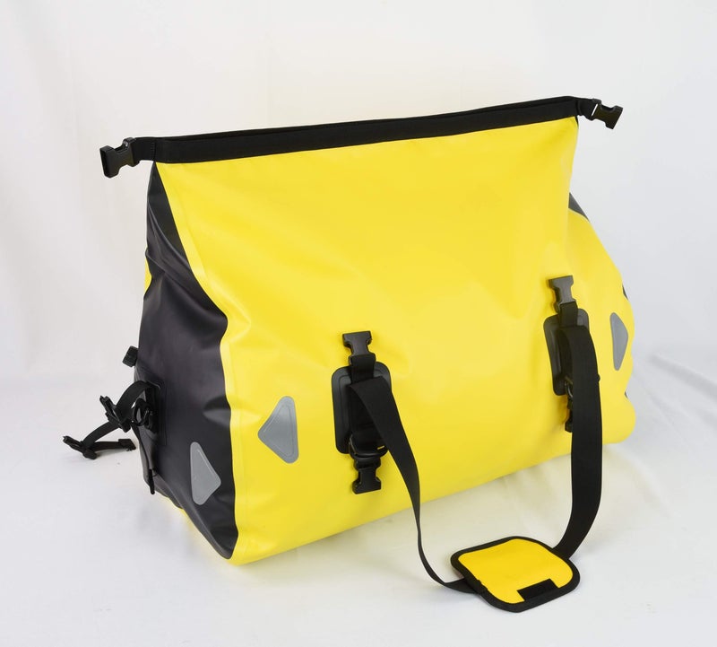 WILD HEART Waterproof Duffel Bag 40L 66L 100L with Welded Seams for Kayaking, Camping, Boating,Motorcycle (66L Yellow with Binding Rope) - Image 3