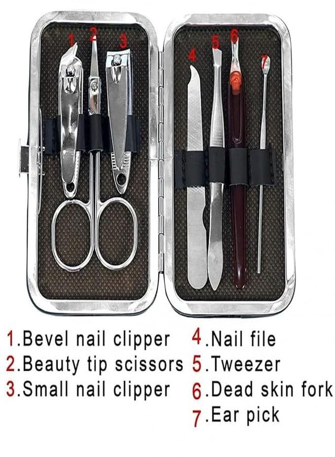 RENARSH ETSAP 7 in 1 Manicure set Professional Black Stainless Steel Nail Clipper Kit Finger Plier Nails art Pedicure Toe Nail Tools Set - Image 2
