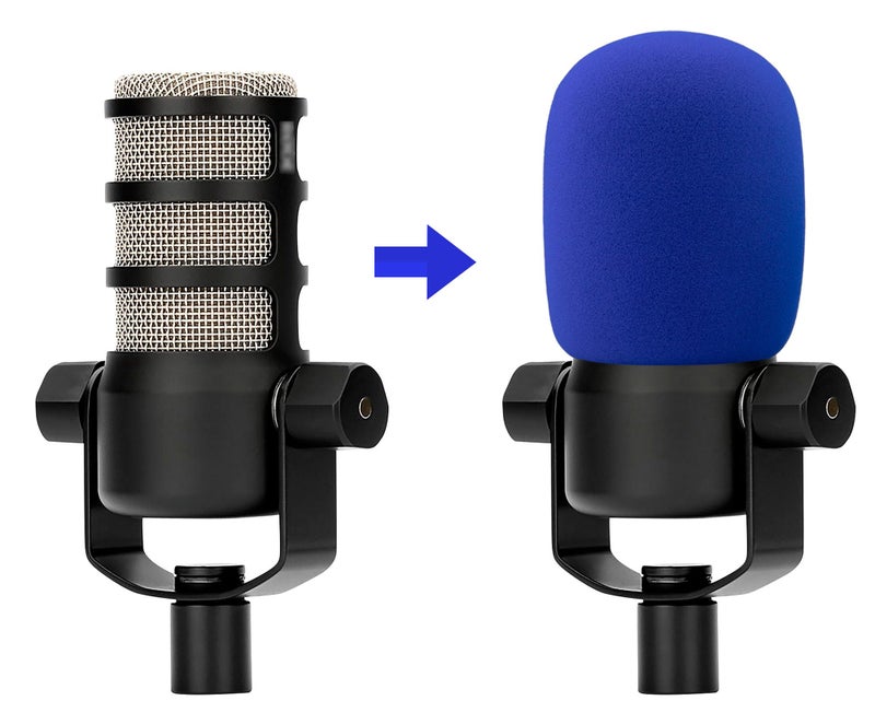 LEFXMOPHY Podmic Windscreen for Rode Pod Mic Usb Pop Filter Procaster Podcaster NT1 NT1-A NT2-A NT-USB K2 NT1000 NT2000 Replacement Foam Cover WS2 Blue Microphone covers - Image 2