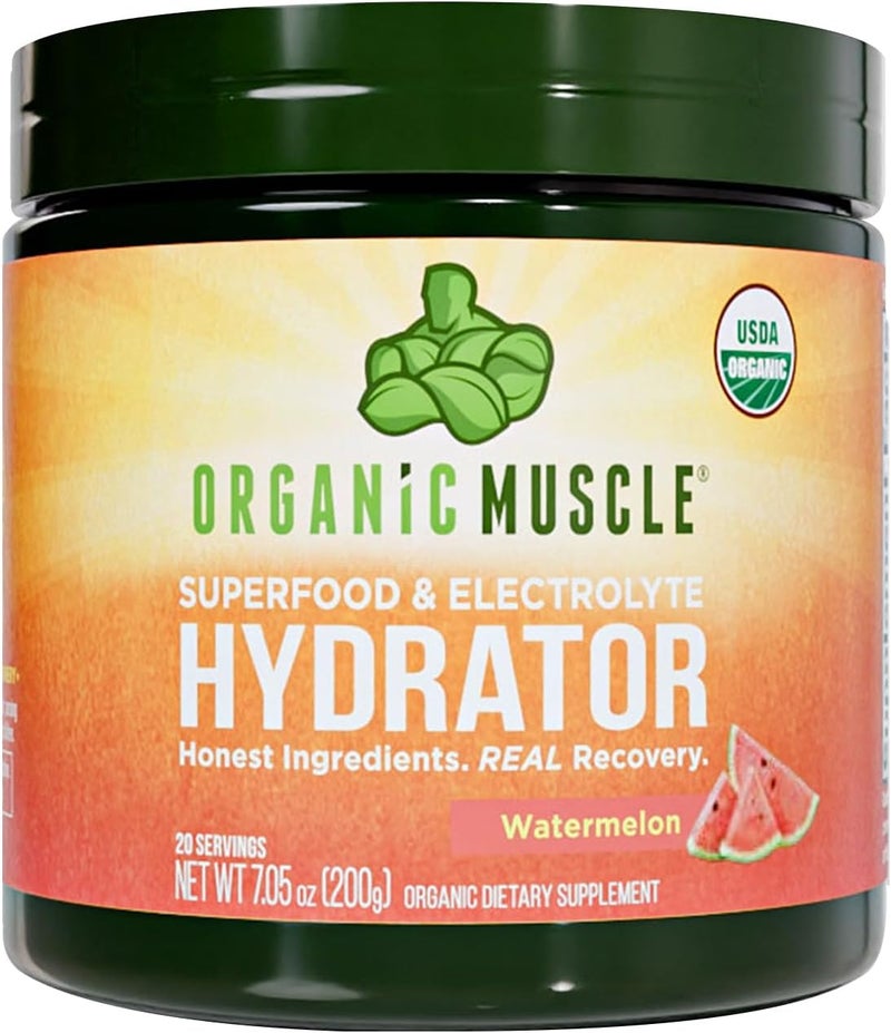 Organic Muscle Hydrator  Natural Electrolyte Powder for Peak Performance  Recovery  Watermelon Flavor 20 Servings - Image 1