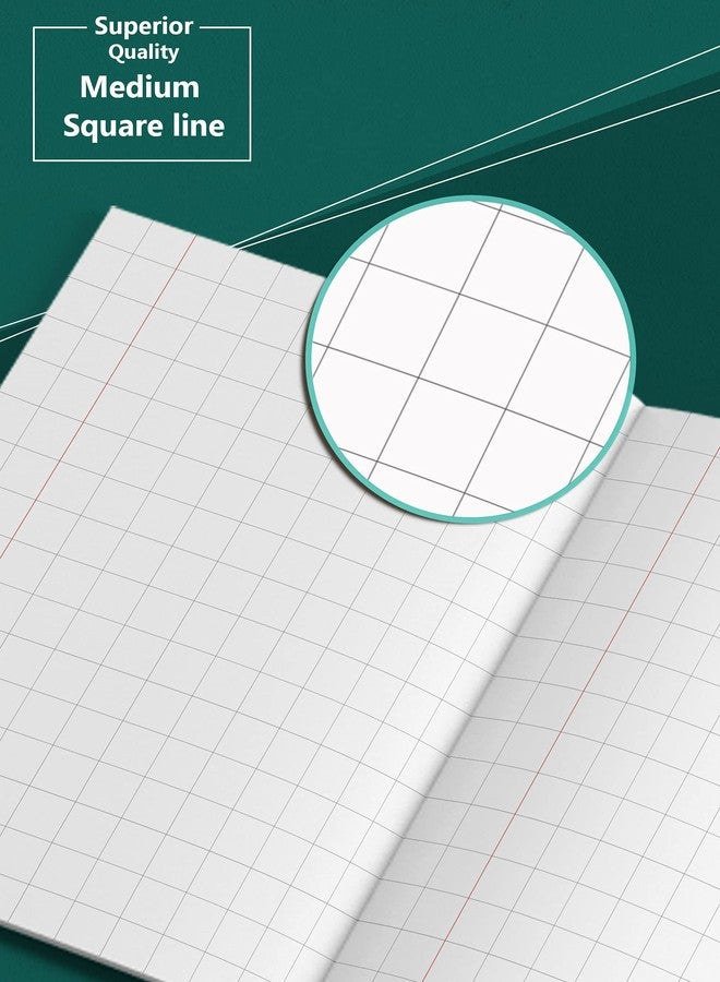 TARGET PUBLICATIONS Medium Square Ruled Notebooks | Square 05 inch | 172 Pages Jumbo Size | Hard Brown Cover | 15.5 cm x 19 cm Approx | Maths Exercise Small Grid Notebooks | Pack of 5 Books | GSM 57 - Image 5