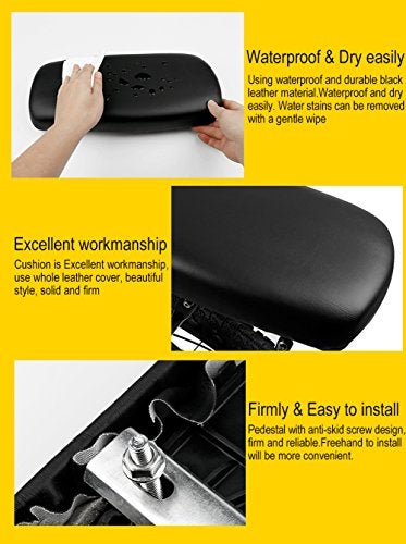 TOPCABIN Bicycle Manned Cushion Mountain Bike Back Shelf Seat Cushion Manned Comfortable Saddle Children Back Seat(Black) - Image 3