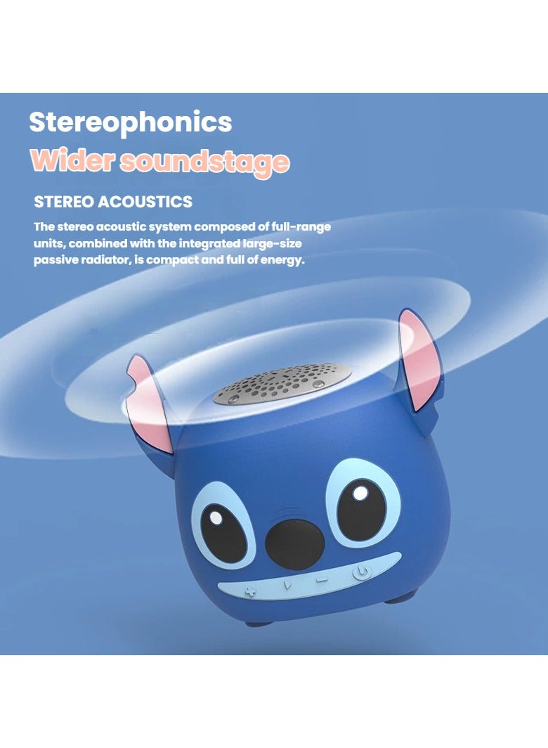 Small speakers cartoons cute Stitch Bluetooth speakers sound portability waterproof easy to enjoy the convenience of wireless music - Image 2