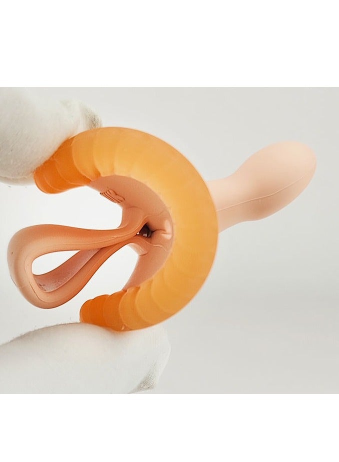 NUK Comfy Duet 100% Silicone Soother 2-in-1 Pacifier and Teether 0-12 Months